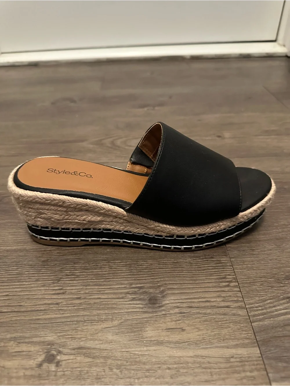 ❤️ Black STYLE & CO Hayess Espadrille - Size 6.5
